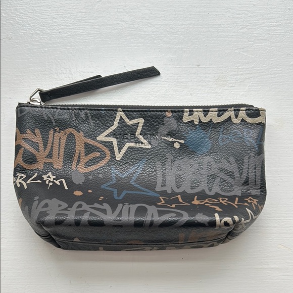 Liebeskind Black Graffiti Clutch - Picture 1 of 8